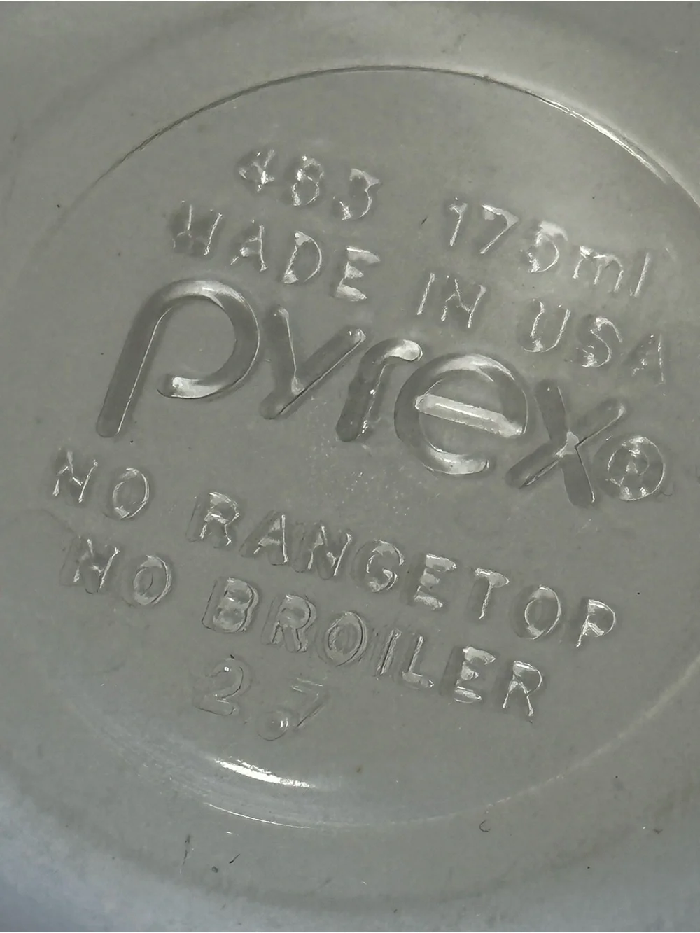 Pyrex transparent glass